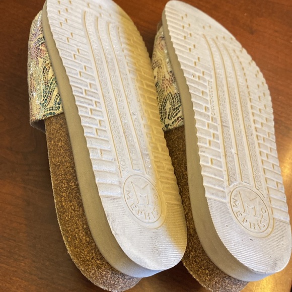 MEPHISTO Slide Sandals Hanik Womwna EU 36. Pompei Multi-color. Leather slip on - Picture 7 of 10